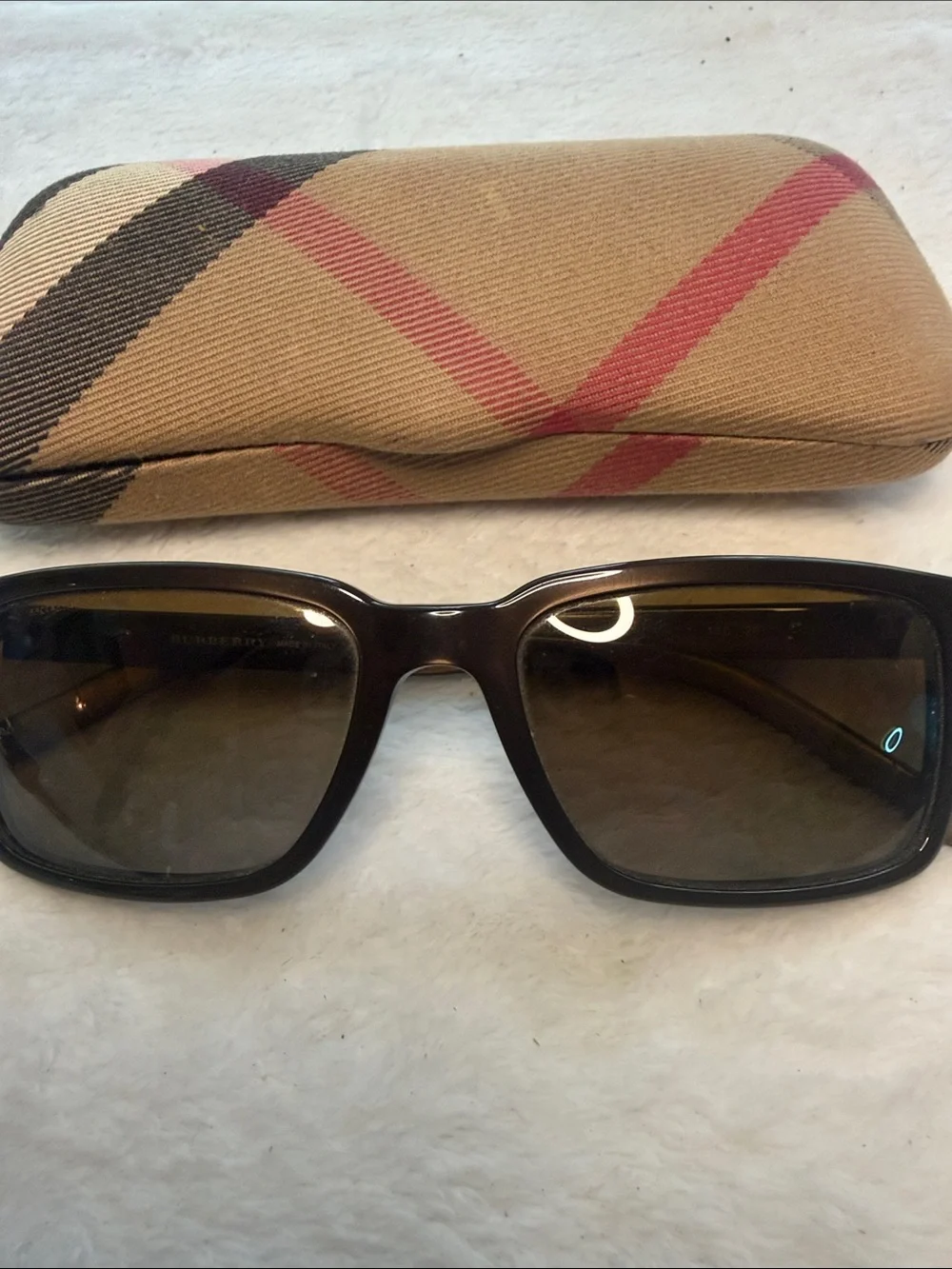 Burberry Unisex Brown Polarized Square Designer Sunglasses Made In Italy